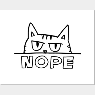 Nope Cat Posters and Art